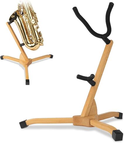 STRICH Saxophone Stand Display Holder For Alto/Tenor Sax, Wooden Sax Floor Stand Holder, Colour beech, SSS-10 in Kuwait