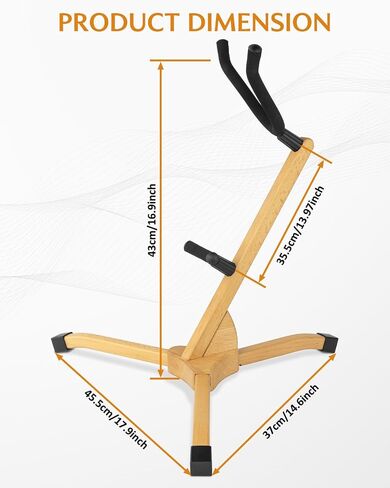 STRICH Saxophone Stand Display Holder For Alto/Tenor Sax, Wooden Sax Floor Stand Holder, Colour beech, SSS-10 in Kuwait