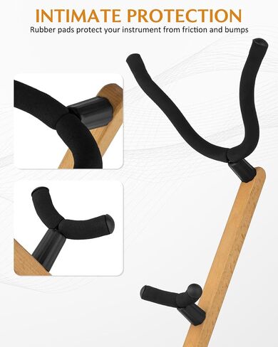 STRICH Saxophone Stand Display Holder For Alto/Tenor Sax, Wooden Sax Floor Stand Holder, Colour beech, SSS-10 in Kuwait