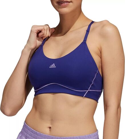 adidas Women's Pop Stitch Medium-Support Bra, Leagcy Indigo, Medium (DD) in Saudi Arabia