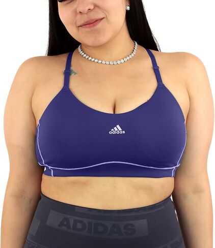 adidas Women's Pop Stitch Medium-Support Bra, Leagcy Indigo, Medium (DD) in Saudi Arabia
