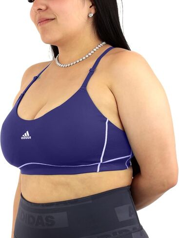 adidas Women's Pop Stitch Medium-Support Bra, Leagcy Indigo, Medium (DD) in Saudi Arabia