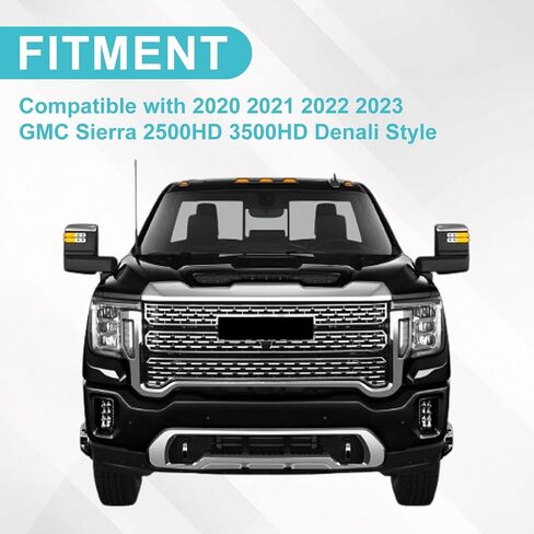 Front Grill W/Camera Hole Compatible with GMC Sierra 2500HD 3500HD 2020 2021 2022 2023 Denali Style Front Upper Bumper Grille Chrome Replacement for 84656390 (Chrome) in Kuwait