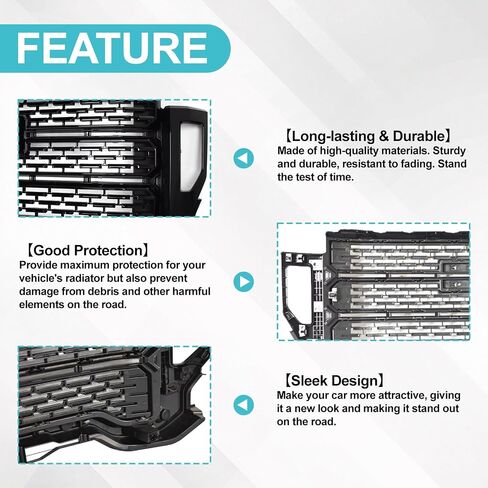 Front Grill W/Camera Hole Compatible with GMC Sierra 2500HD 3500HD 2020 2021 2022 2023 Denali Style Front Upper Bumper Grille Chrome Replacement for 84656390 (Chrome) in Kuwait