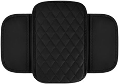 Center Console Cover for Toyota Highlander IV 2020 2021 2022 2023 2024 2025, Leather Car Armrest Cover Cushion Protector Elbow Arm Rest Covering Car Accessories,Black in Saudi Arabia