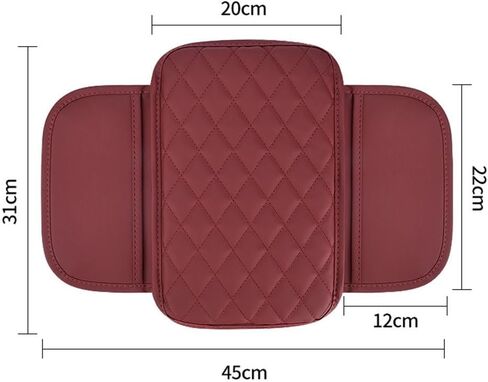 Center Console Cover for Toyota Highlander IV 2020 2021 2022 2023 2024 2025, Leather Car Armrest Cover Cushion Protector Elbow Arm Rest Covering Car Accessories,Black in Saudi Arabia