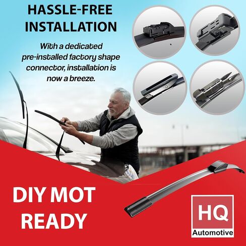 HQ Automotive Wiper Blades for FIAT 500E Hatchback (2020 and later) Front Wipers Replacement Kit in Saudi Arabia
