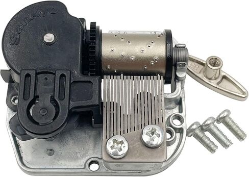 18 Note Wind-up Music Box Movement Clockwork Mechanism Replacement Silvery Music Box Spare Part Mechanism for DIY Music Boxes with Key Screws (You are My Sunshine Movement) in Kuwait