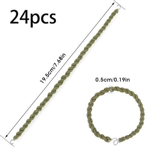 24 Pieces Military Elastic Boot Straps Shoelace Boot Blousers Military Leg Straps Blousing Garters with Metal Hooks (Green) in Saudi Arabia