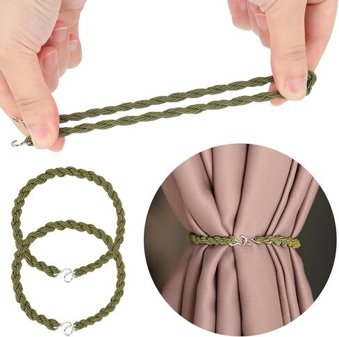 24 Pieces Military Elastic Boot Straps Shoelace Boot Blousers Military Leg Straps Blousing Garters with Metal Hooks (Green) in Saudi Arabia