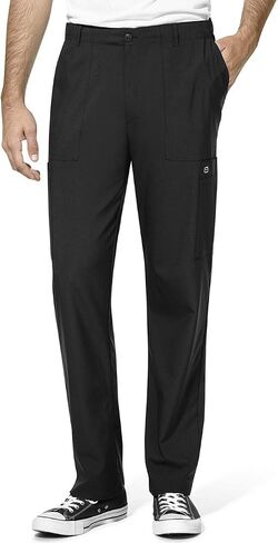 Wink W123 Scrubs for Men, Flat Front Cargo Scrub Pant - Black, M Short in Saudi Arabia