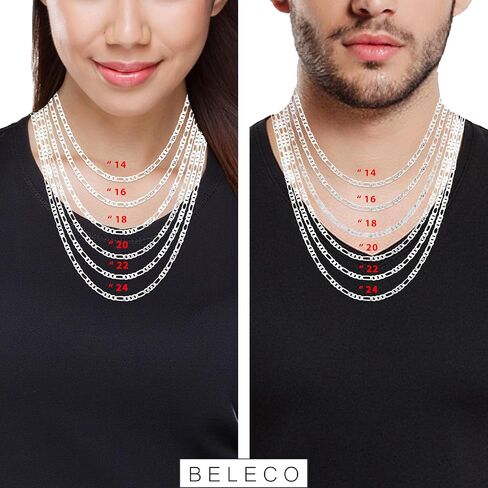 قلادة Beleco من الفضة الإسترليني عيار 925 أو 18 قيراط مطلية بالذهب - شخصية ومخصصة لأي اسم أو كلمة in Kuwait