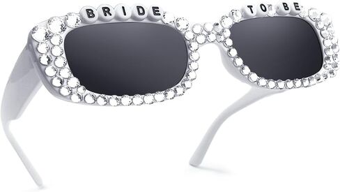 نظارات شمسية للعروس، طراز Bride To Be Vintage مربع صغير، إكسسوارات حفلات العزوبية، هدية لحفلات الزفاف in Kuwait