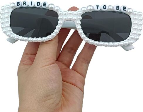 نظارات شمسية للعروس، طراز Bride To Be Vintage مربع صغير، إكسسوارات حفلات العزوبية، هدية لحفلات الزفاف in Kuwait