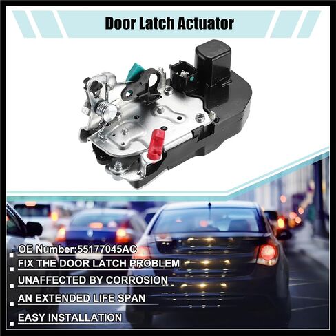 Rear Left Door Latch Lock Actuator Replacement Fit for Jeep Liberty Sport - Pack of 1 Black Durable Material in Saudi Arabia