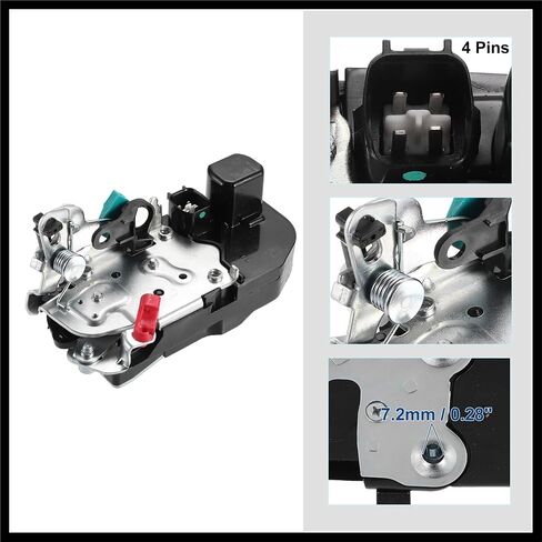 Rear Left Door Latch Lock Actuator Replacement Fit for Jeep Liberty Sport - Pack of 1 Black Durable Material in Saudi Arabia
