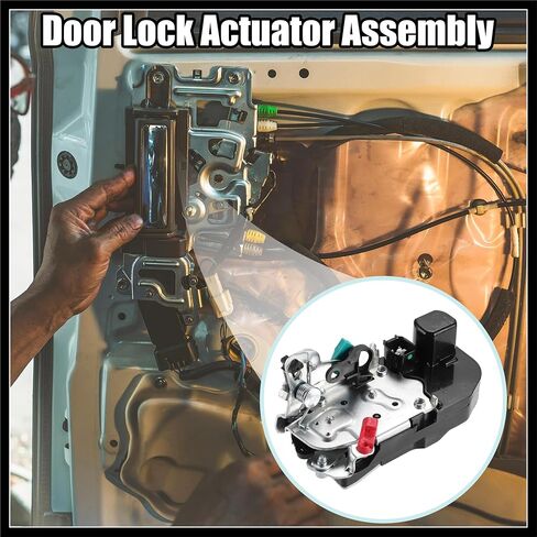 Rear Left Door Latch Lock Actuator Replacement Fit for Jeep Liberty Sport - Pack of 1 Black Durable Material in Saudi Arabia