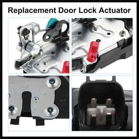 Rear Left Door Latch Lock Actuator Replacement Fit for Jeep Liberty Sport - Pack of 1 Black Durable Material in Saudi Arabia