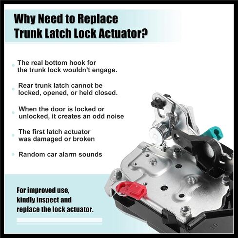 Rear Left Door Latch Lock Actuator Replacement Fit for Jeep Liberty Sport - Pack of 1 Black Durable Material in Saudi Arabia