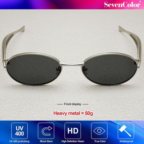 Trendy Oval Sunglasses for Women Men 2025 Gold Small Oval Sardine Sun Glasses Retro Metal Frame Shades in Kuwait