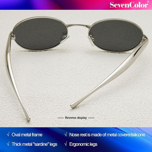 Trendy Oval Sunglasses for Women Men 2025 Gold Small Oval Sardine Sun Glasses Retro Metal Frame Shades in Kuwait