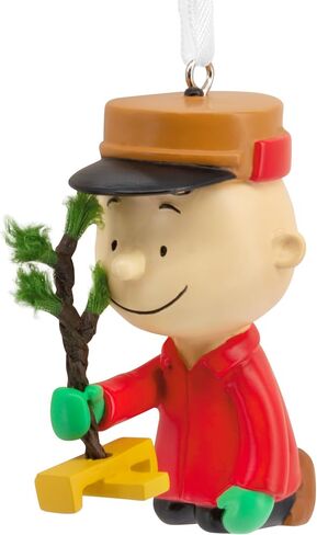 Hallmark Peanuts Charlie Brown Kneeling with Tree Christmas Ornament, Gifts for Peanuts Fans in Saudi Arabia