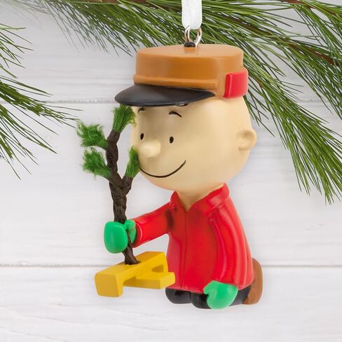 Hallmark Peanuts Charlie Brown Kneeling with Tree Christmas Ornament, Gifts for Peanuts Fans in Saudi Arabia