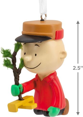 Hallmark Peanuts Charlie Brown Kneeling with Tree Christmas Ornament, Gifts for Peanuts Fans in Saudi Arabia