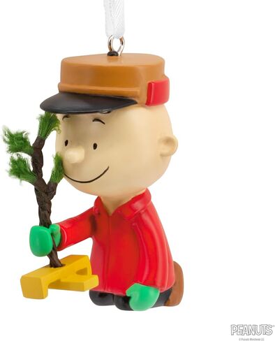 Hallmark Peanuts Charlie Brown Kneeling with Tree Christmas Ornament, Gifts for Peanuts Fans in Saudi Arabia