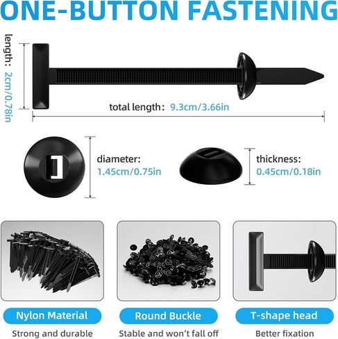150Pcs Nylon Universal Cable Buckle for Car, Automotive Zipper Clips, Self-Locking Plastic Rivets Grip Zip Ties, Button Ziptie Bumper Retainer Fender Liner Fastener in Kuwait