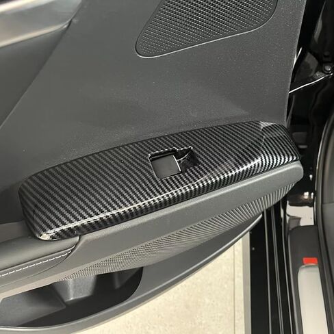 Door Armrest Window Lift Down Switches Button Panel Cover Trims ABS for Toyota Camry 2025 2026 Interior Car Accessories Carbon Fiber Style in Saudi Arabia