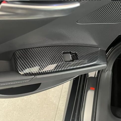 Door Armrest Window Lift Down Switches Button Panel Cover Trims ABS for Toyota Camry 2025 2026 Interior Car Accessories Carbon Fiber Style in Saudi Arabia