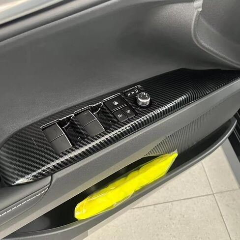 Door Armrest Window Lift Down Switches Button Panel Cover Trims ABS for Toyota Camry 2025 2026 Interior Car Accessories Carbon Fiber Style in Saudi Arabia