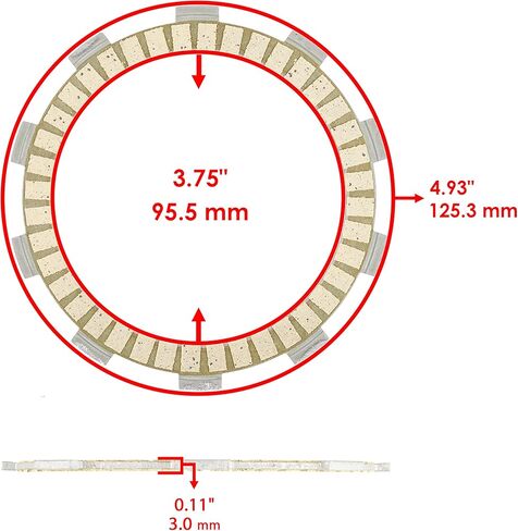 Caltric Clutch Friction Steel Plate Gasket Compatible with Yamaha Bear Tracker 250 YFM250X 2x4 1999-2004 in Saudi Arabia