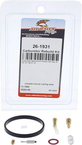 All Balls Racing 26-1931 Carburetor Rebuild Kit Compatible with/Replacement For Polaris 120 Indy 2014-2018, XC 120 2007-2013 in Saudi Arabia