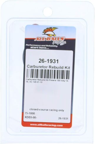 All Balls Racing 26-1931 Carburetor Rebuild Kit Compatible with/Replacement For Polaris 120 Indy 2014-2018, XC 120 2007-2013 in Saudi Arabia