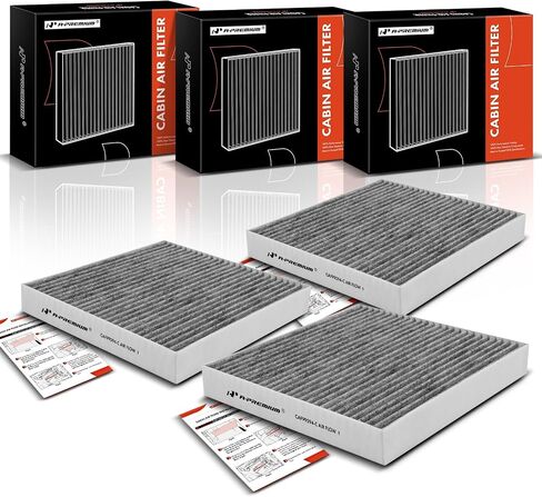 A-Premium 3-PC Cabin Air Filter with Activated Carbon Compatible with Hyundai Elantra, Elantra N, Sonata, Santa Fe, Tucson, Kona, Ioniq 5, Santa Cruz & Kia Sorento, Sportage, Niro, K5 & Genesis GV60 in Saudi Arabia