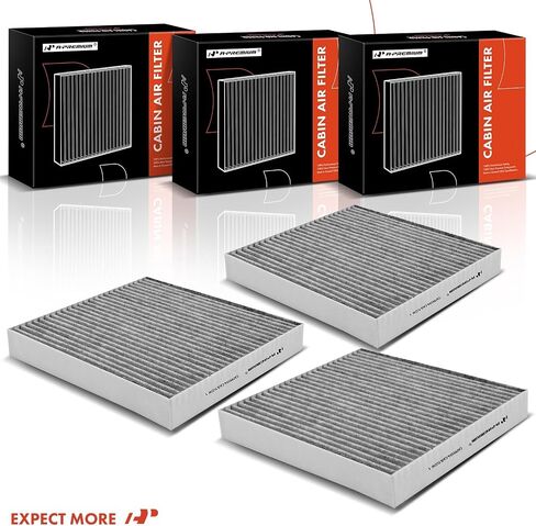 A-Premium 3-PC Cabin Air Filter with Activated Carbon Compatible with Hyundai Elantra, Elantra N, Sonata, Santa Fe, Tucson, Kona, Ioniq 5, Santa Cruz & Kia Sorento, Sportage, Niro, K5 & Genesis GV60 in Saudi Arabia