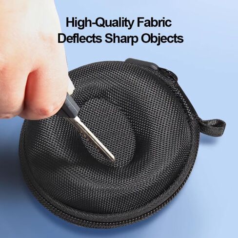 Watch Travel Case with Zipper, Waterproof Round Single Watch Storage Box for Wristwatches & Smartwatches up to 50mm, Portable Organizer for Men Women, Black in Saudi Arabia