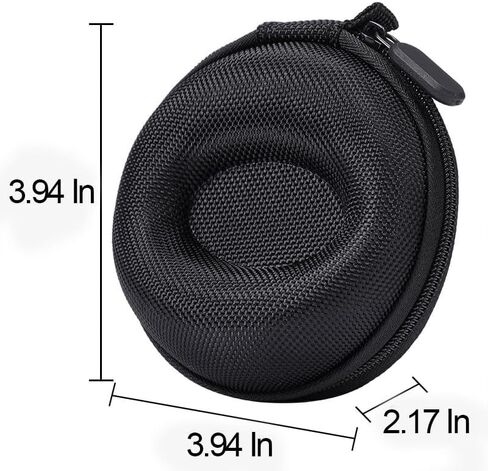 Watch Travel Case with Zipper, Waterproof Round Single Watch Storage Box for Wristwatches & Smartwatches up to 50mm, Portable Organizer for Men Women, Black in Saudi Arabia