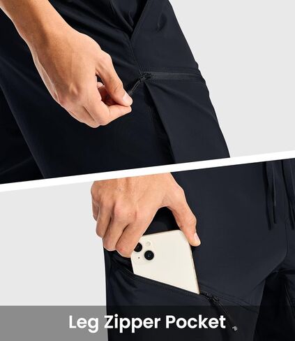 BASUDAM Men's Hiking Running Shorts Summer Quick Dry Lightweight Athletic Outdoor Travel Camping Cargo with Zipper Pockets in Kuwait