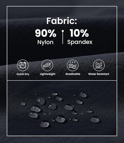 BASUDAM Men's Hiking Running Shorts Summer Quick Dry Lightweight Athletic Outdoor Travel Camping Cargo with Zipper Pockets in Kuwait