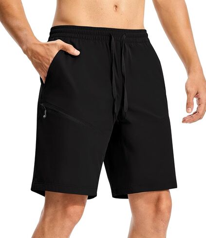BASUDAM Men's Hiking Running Shorts Summer Quick Dry Lightweight Athletic Outdoor Travel Camping Cargo with Zipper Pockets in Kuwait
