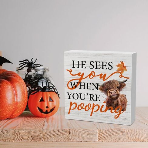 Halloween Goose Desk Decor Sign Farmhouse Halloween Decorations Indoor for Home Office Table Room Bedroom Living Room Bathroom Just a Spooky Goose Sign A 10 in Saudi Arabia