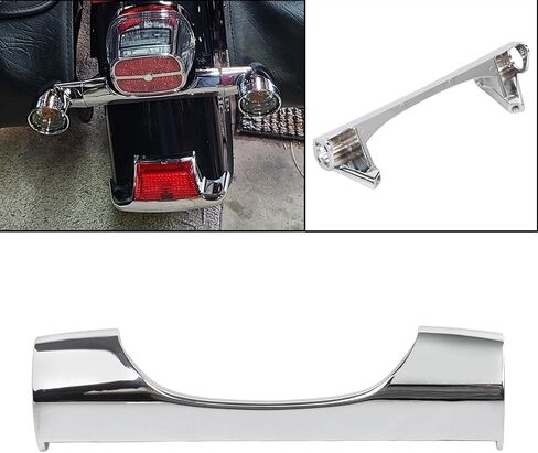 دعامة تثبيت إشارة الانعطاف القصيرة من الكروم 8 1/4 بوصة لـ Harley Heritage Softail/Heritage Softail Classic FLST/C 1986-2017 Softail Deluxe FLSTN 1993-1996 Tour Glide Electra Glide Standard 1991-2008 in Saudi Arabia