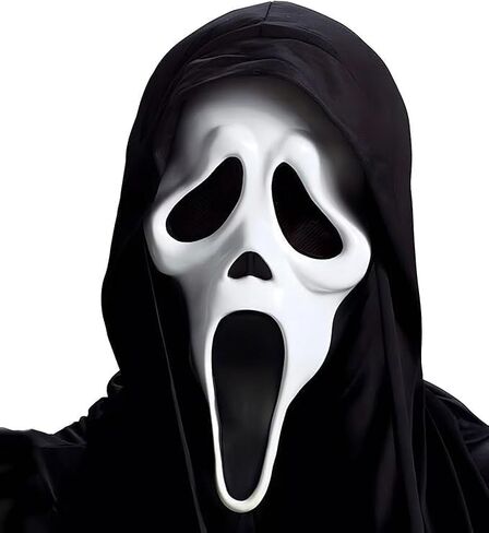 Halloween Scary Latex Mask, Halloween Horror White Face Mask Full Head Skeleton Shaped Skull Mask Masquerade Cosplay Party Costume Decoration Props in Saudi Arabia