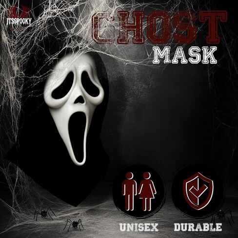 Halloween Scary Latex Mask, Halloween Horror White Face Mask Full Head Skeleton Shaped Skull Mask Masquerade Cosplay Party Costume Decoration Props in Saudi Arabia