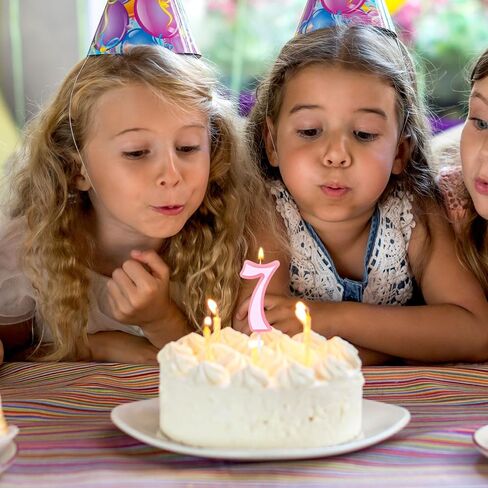 شمعة عيد ميلاد رقم وردي ساخن خمسة، 2.16 بوصة وردي وأبيض كعكة عيد ميلاد سعيد شمعة كعكة توبر زينة رقمية شمعة لحفلات الزفاف والاحتفال بالذكرى السنوية للفتيات لوازم الحفلات (رقم 5) in Saudi Arabia