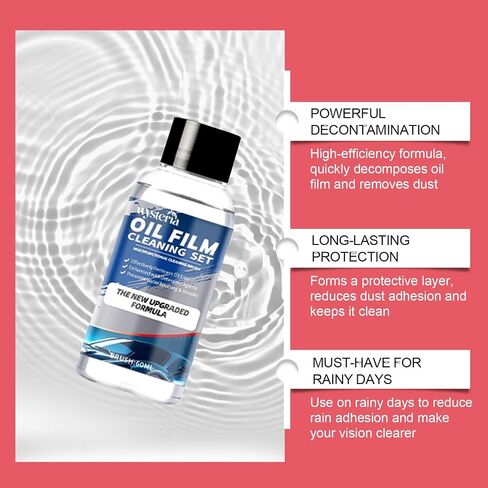 Wysteria Automotive Oil Film Remover & Rain Repellent – Windshield Glass Cleaner, Hydrophobic Coating for Clear Vision in Saudi Arabia