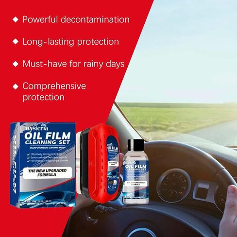 Wysteria Automotive Oil Film Remover & Rain Repellent – Windshield Glass Cleaner, Hydrophobic Coating for Clear Vision in Saudi Arabia